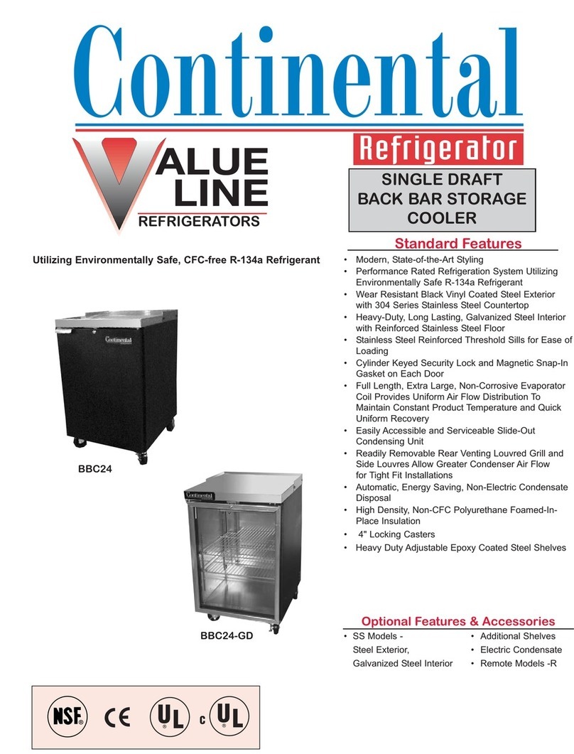 Continental Refrigerator BBC24 User manual