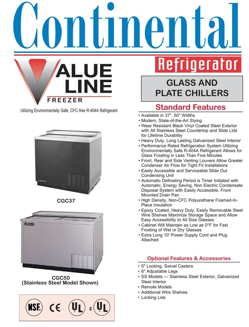 Continental Refrigerator CGC50 User manual