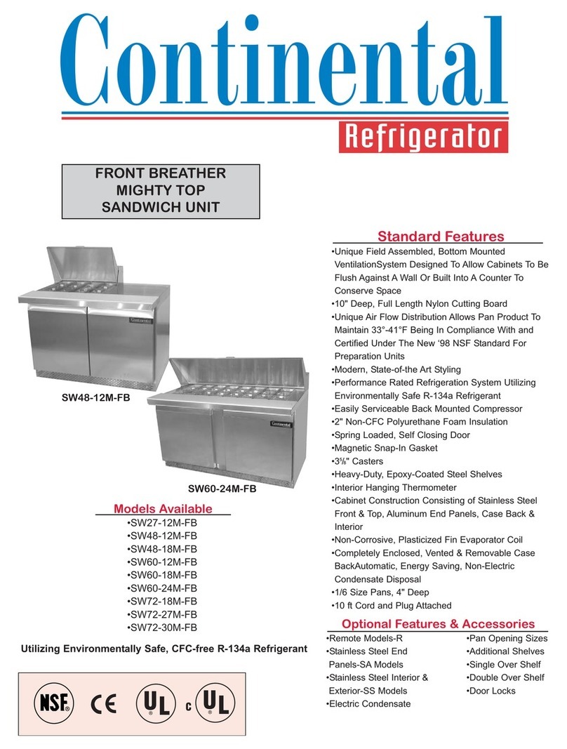 Continental Refrigerator SW27-12M-FB User manual