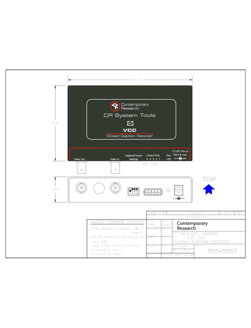 Contemporary Research VCC Dimensions