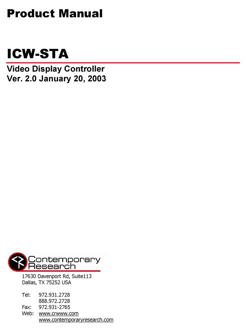 Contemporary Research ICW-STA product manual