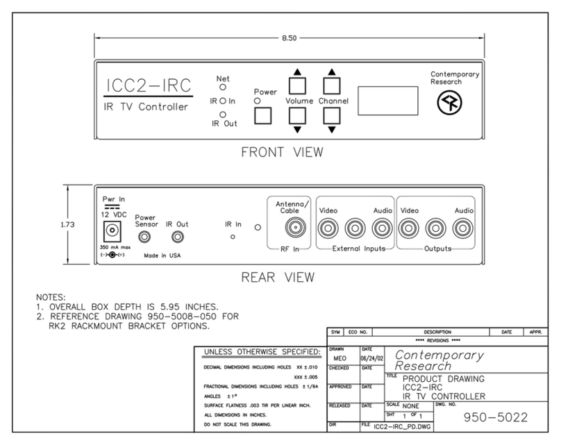 Contemporary Research ICC2-IRC Produt Drawing
