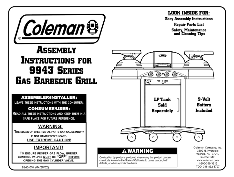 Coleman 9943 Series 9943-780 User manual