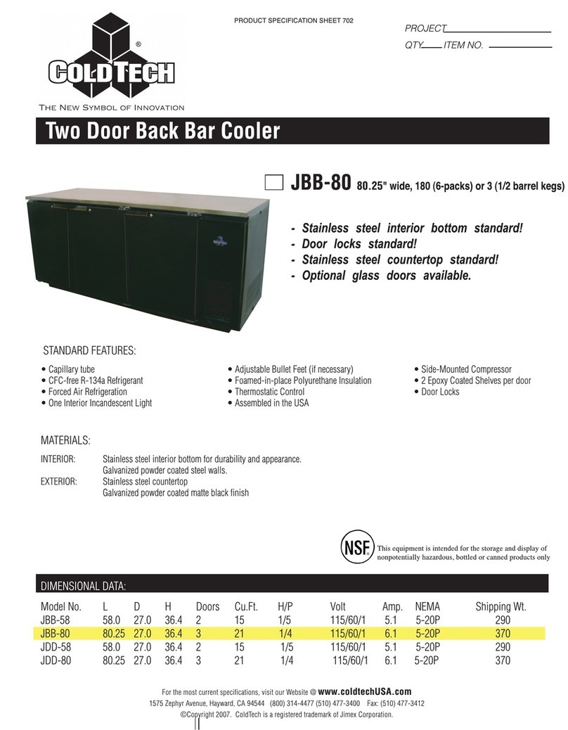 ColdTech JBB-80 User manual