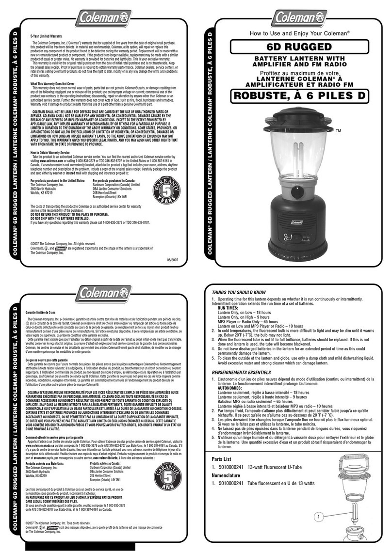 Coleman 6D RUGGED User manual