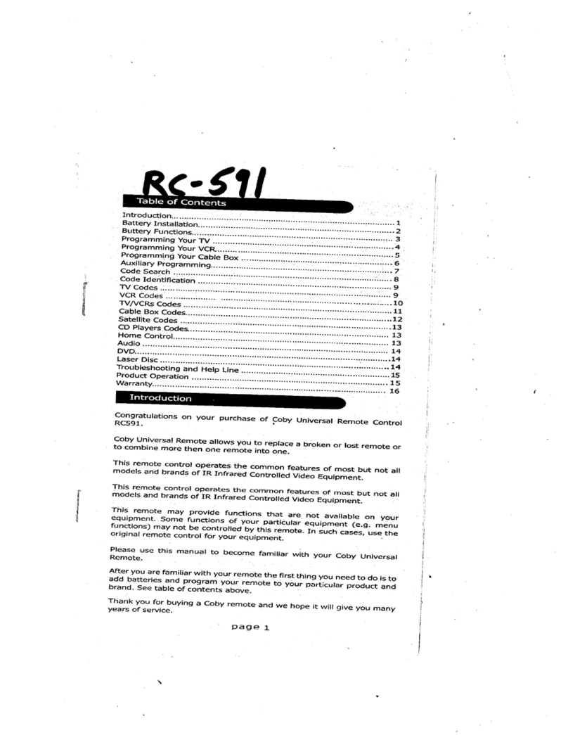 Coby RC-591 User manual