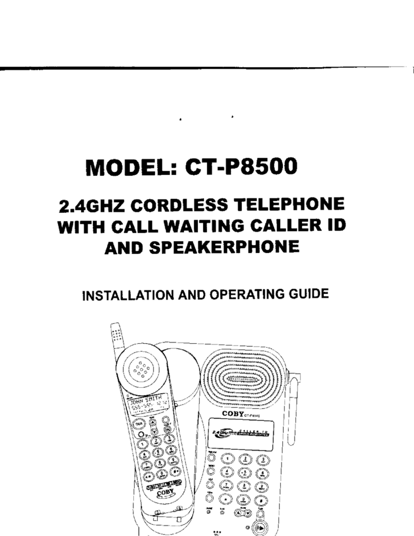 Coby CT-P8500 Installation and operating guide