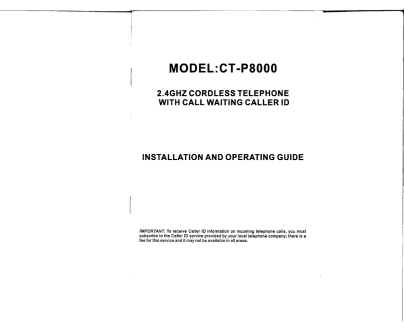 Coby CT-P8000 Installation and operating guide