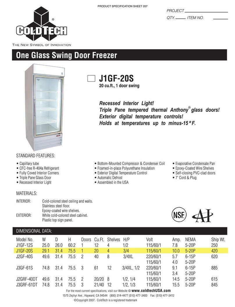 ColdTech J1GF-12S User manual