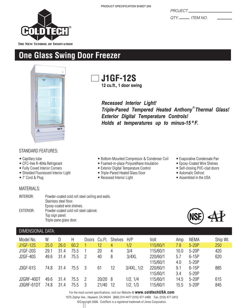 ColdTech J1GF-12S User manual