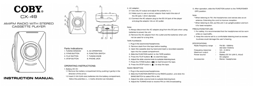 Coby CX-49 User manual Coby CX-49 User manual