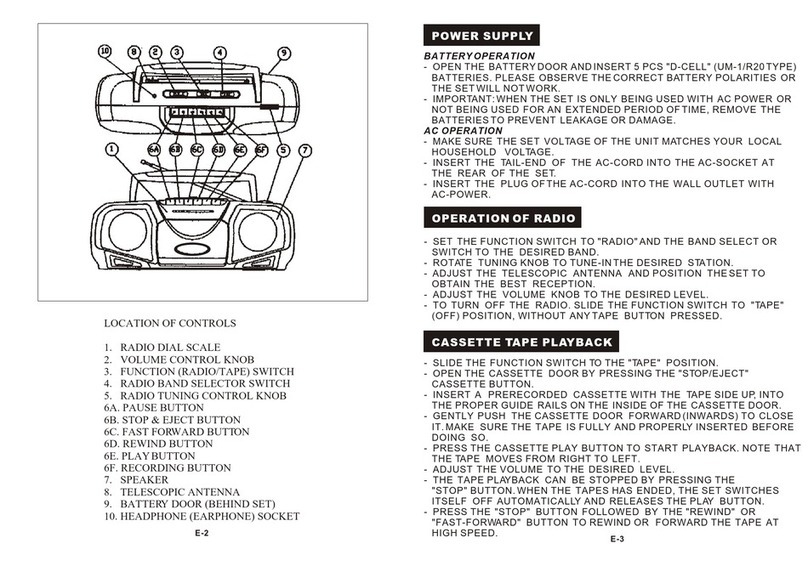Coby CX-244 User manual