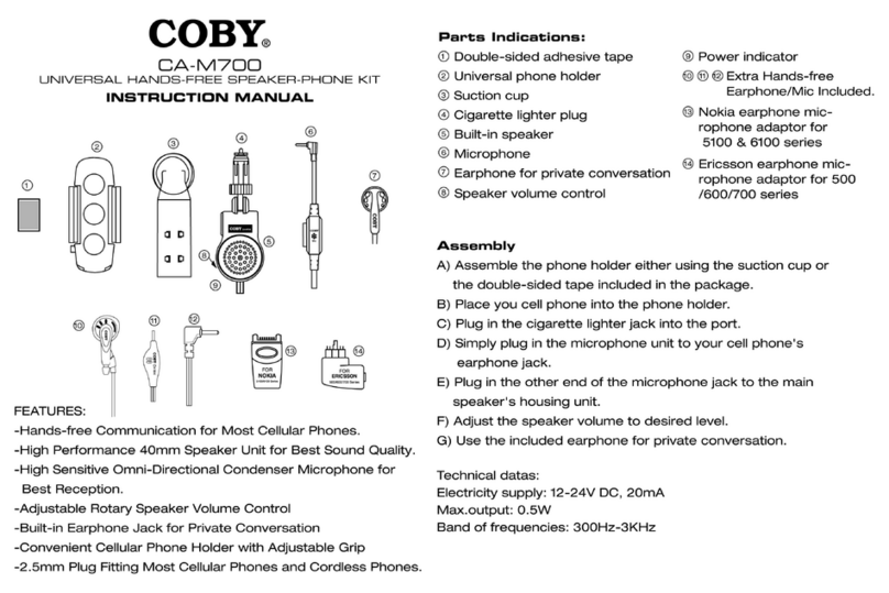 Coby CA-M700 instruction manual