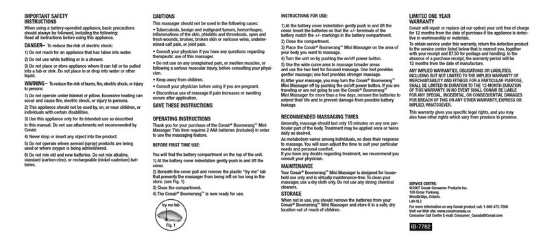 Conair HM24C User manual