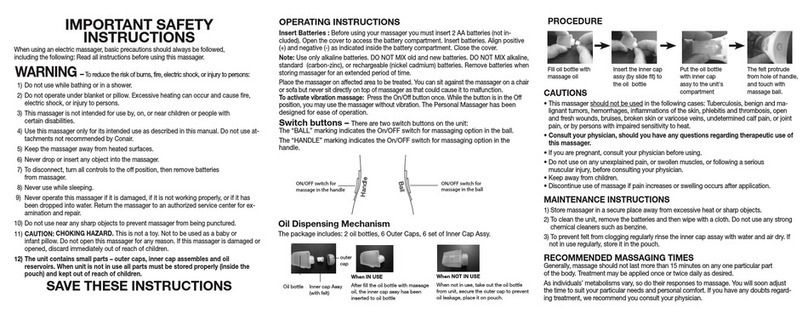 Conair Pulse HM23C User manual