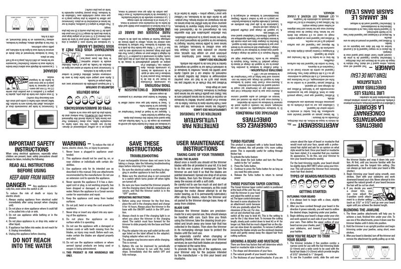 Conair GMT182CSC User manual