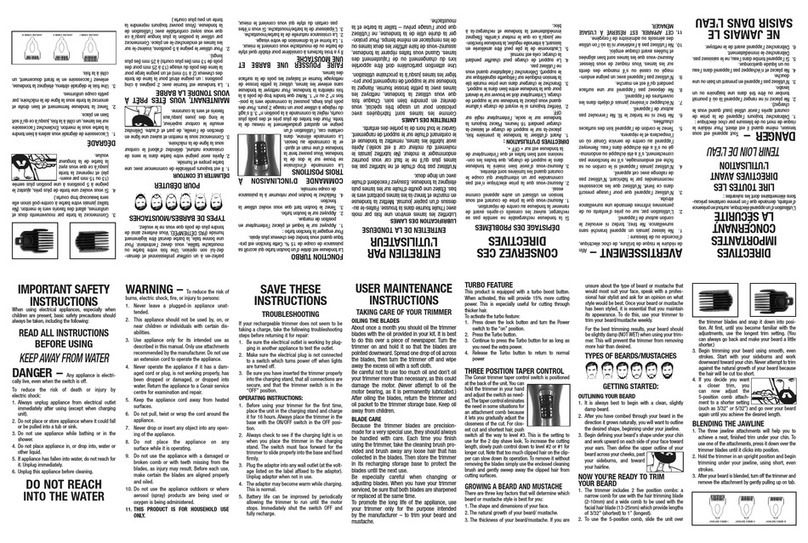 Conair GMT183WCSC User manual