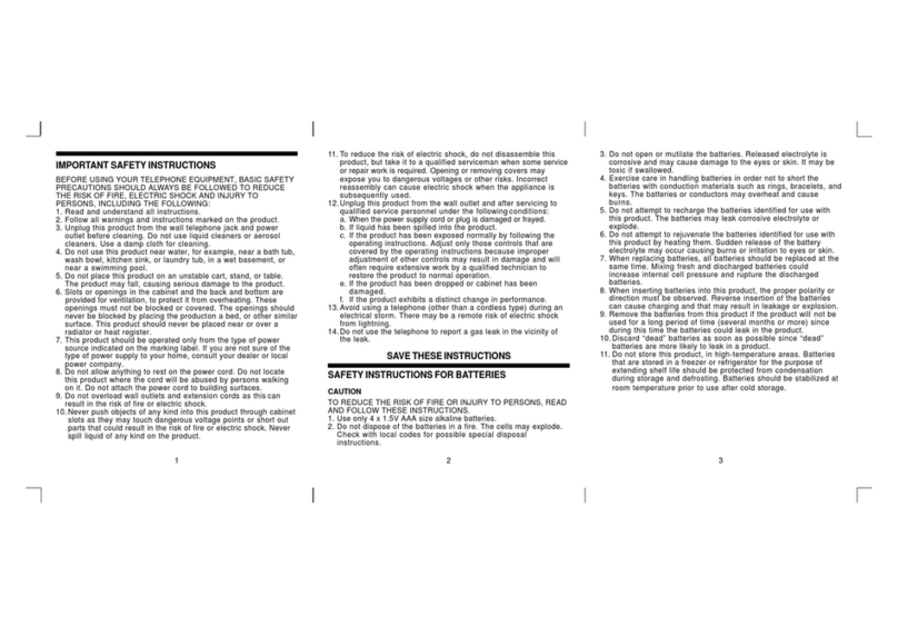 Conairphone FX3000 User manual