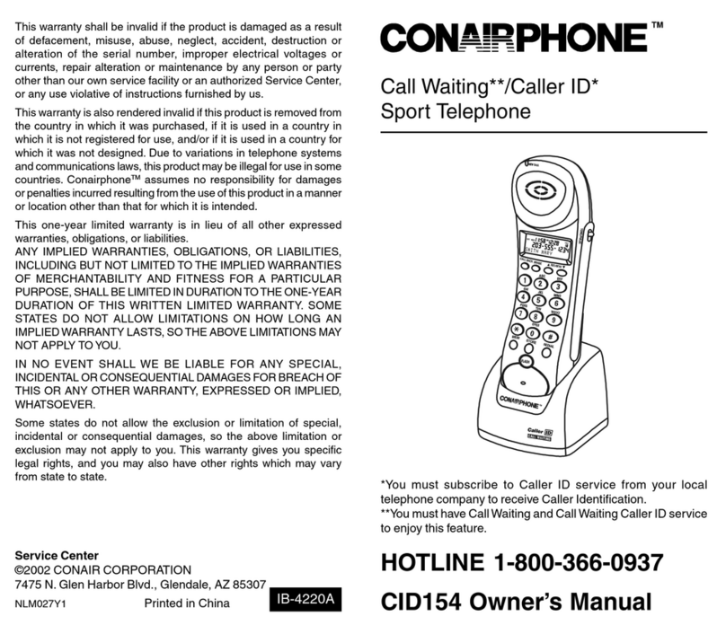 Conairphone CID154 User manual