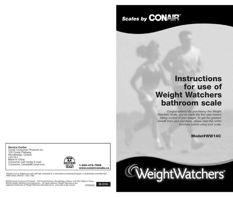 Conair Weight Watchers WW14C User manual