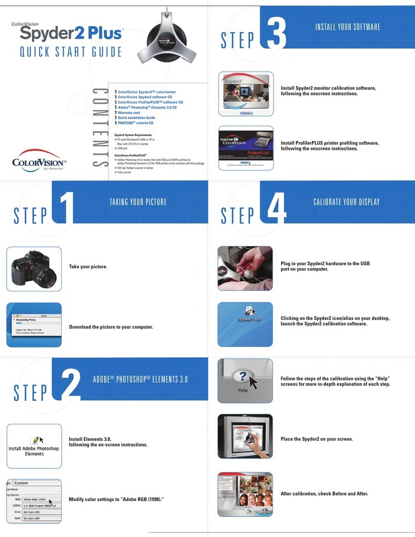 ColorVision Spyder2 Plus quick start guide