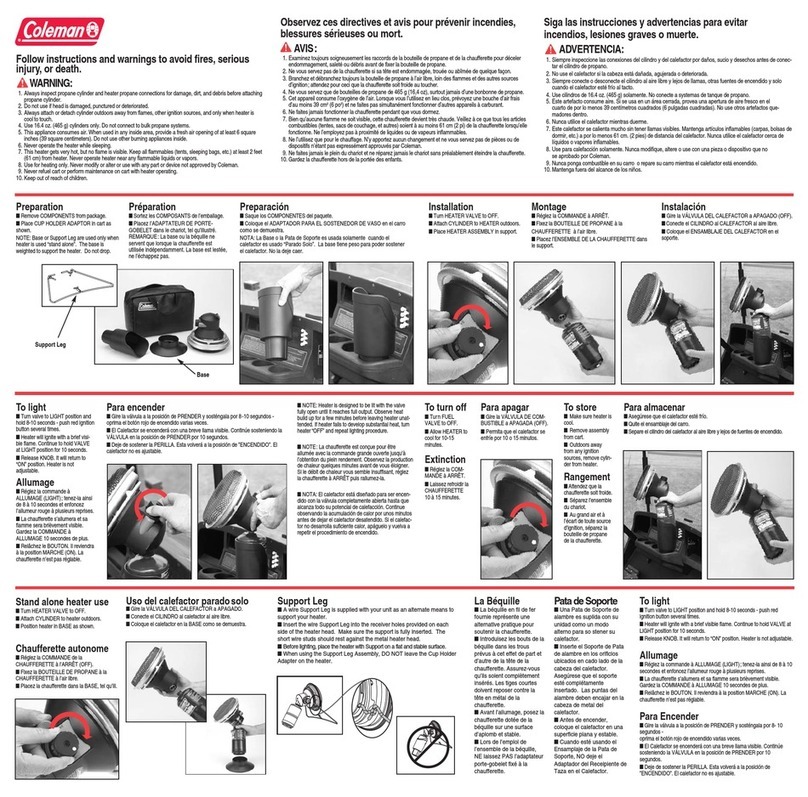 Coleman 5033-750 User manual