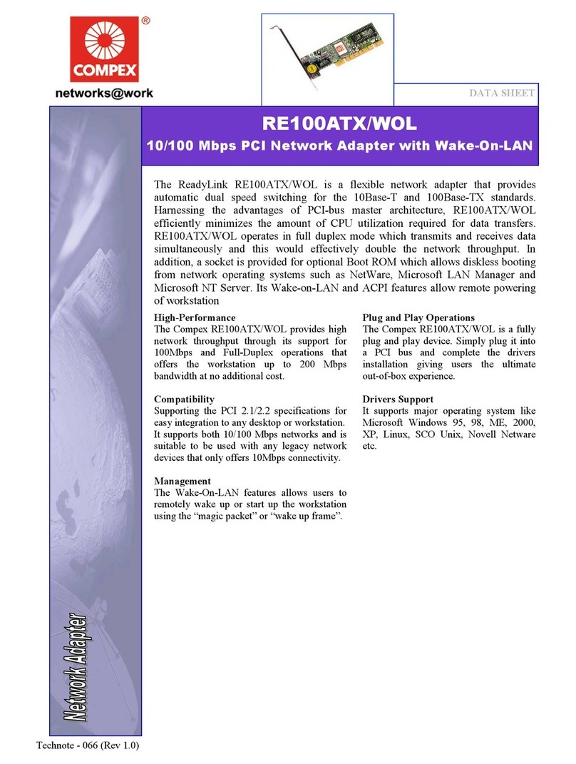 Compex RE100ATX/WOL User manual
