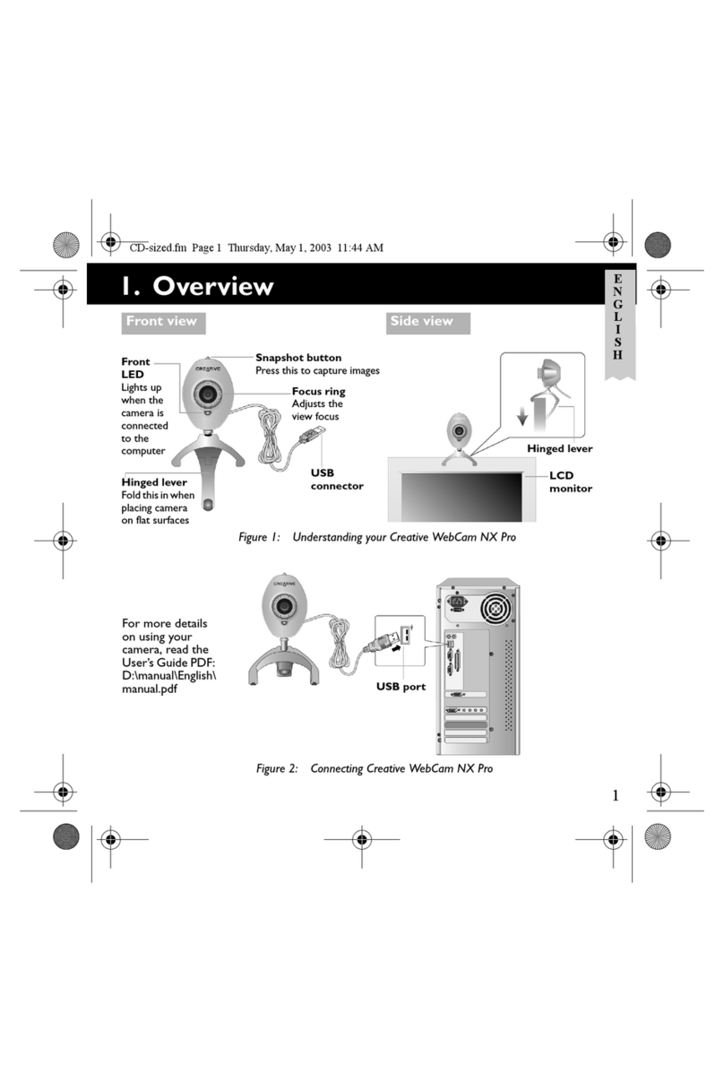 Creative WebCam NX Pro quick start guide