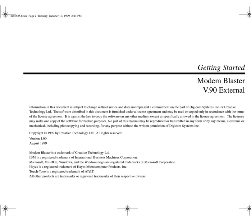Creative V.90 External user guide