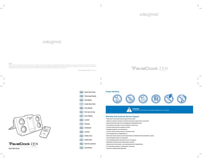 Creative TravelDock TravelDock Zen Micro quick start guide