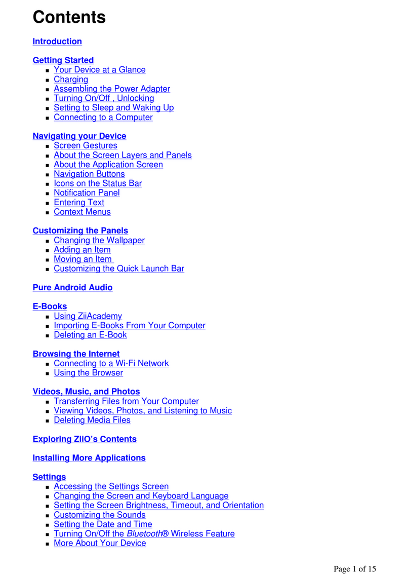 Creative ZiiO ZiiO 10 16GB user guide