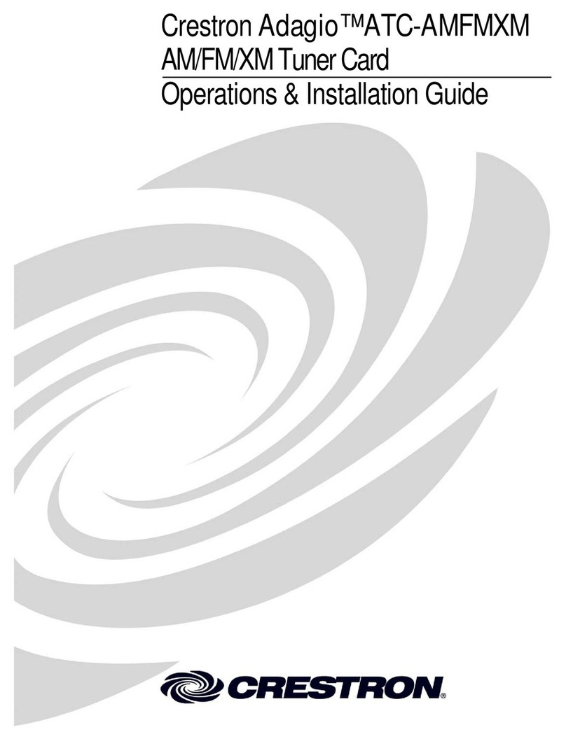 Crestron ATC-AMFMXM Operations & installation guide