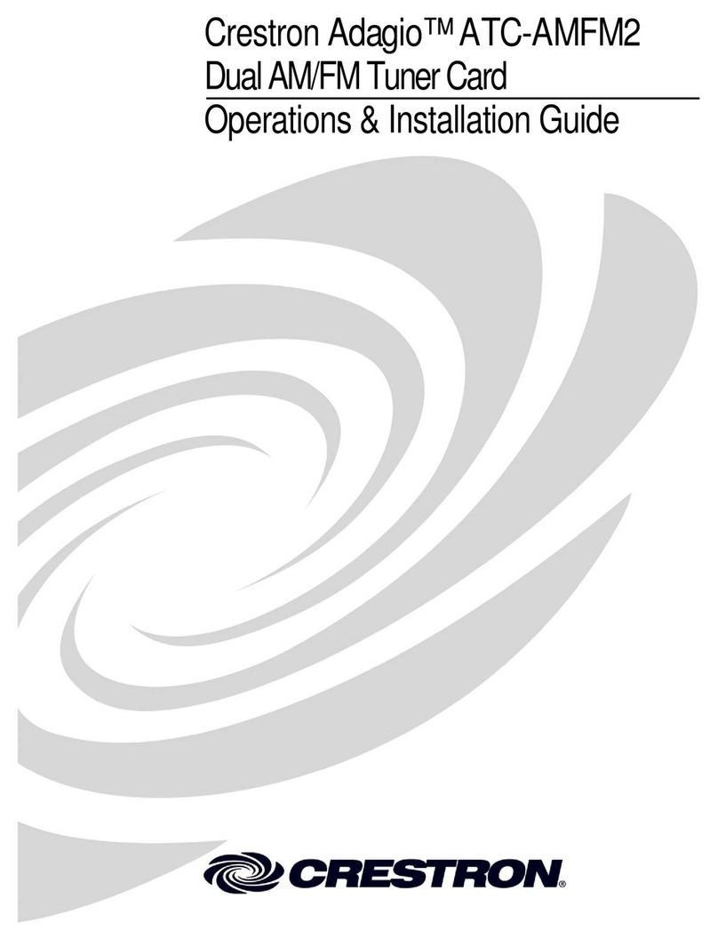 Crestron Adagio ATC-AMFM2 Quick start guide