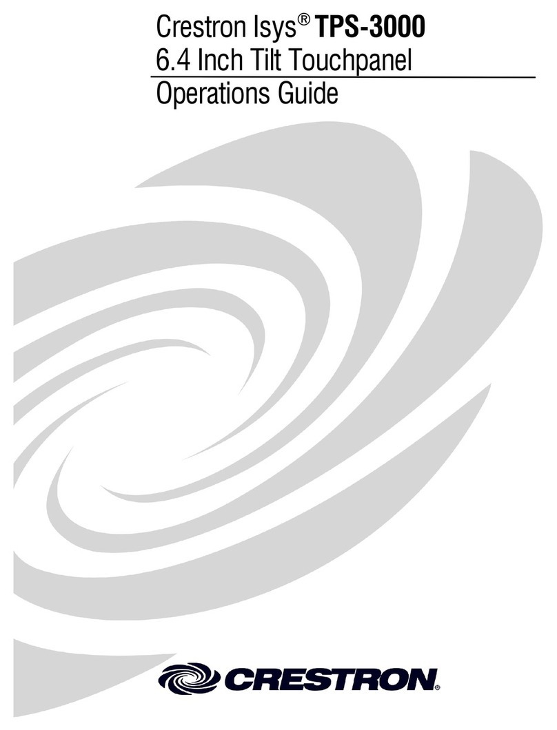 Crestron Isys TPS-3000 User manual