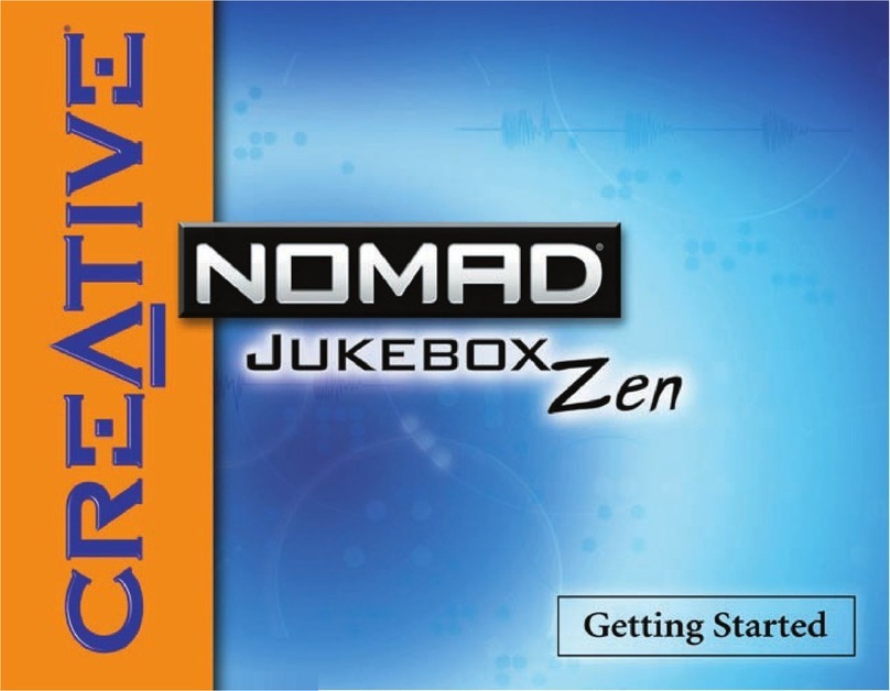 Creative NOMAD Jukebox User manual