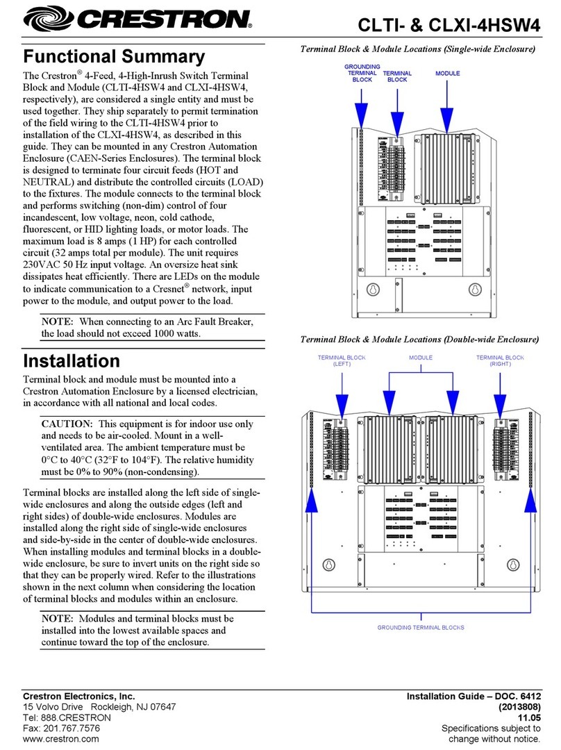 Crestron CLTI-4HSW4 installation guide