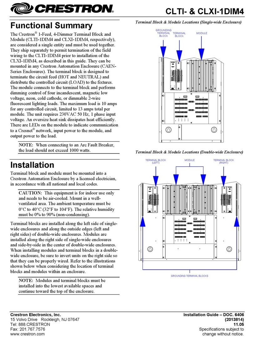 Crestron CLTI-1DIM4 installation guide