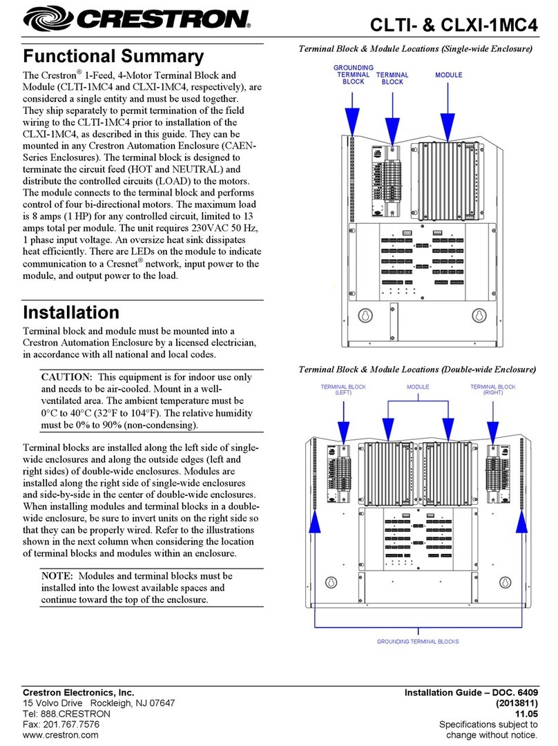 Crestron CLTI-1MC4 User manual
