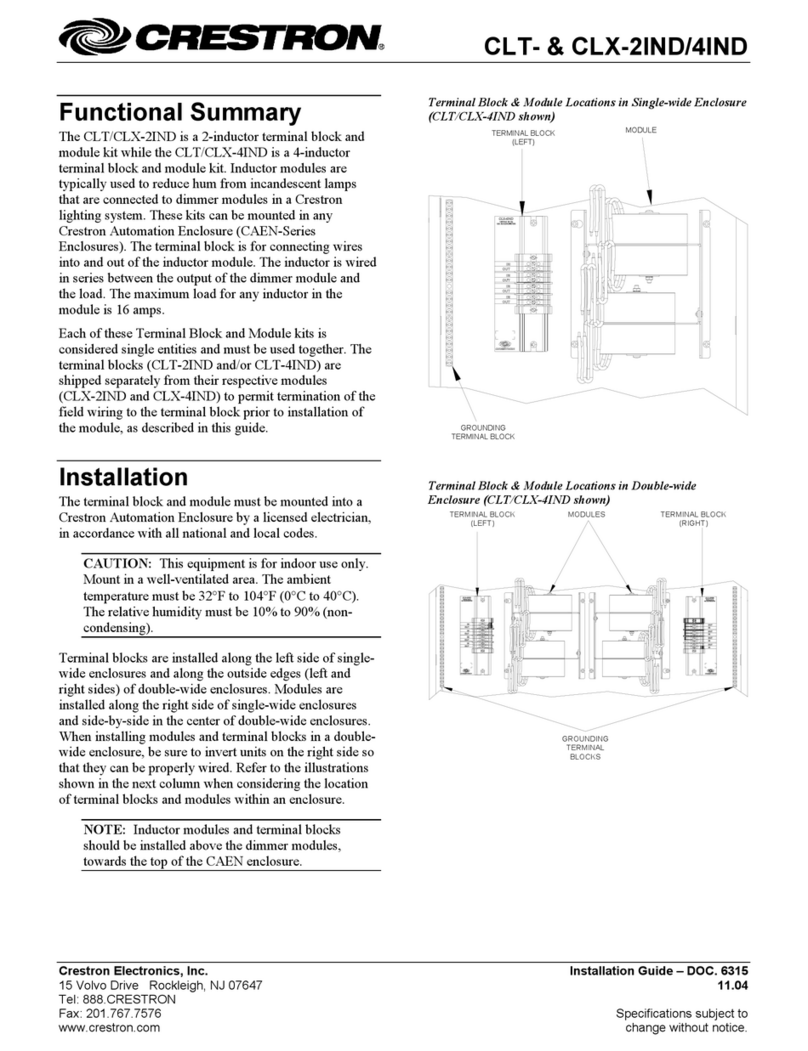 Crestron CLT-2IND User manual