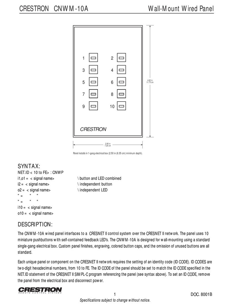 Crestron CNWM-10A user guide
