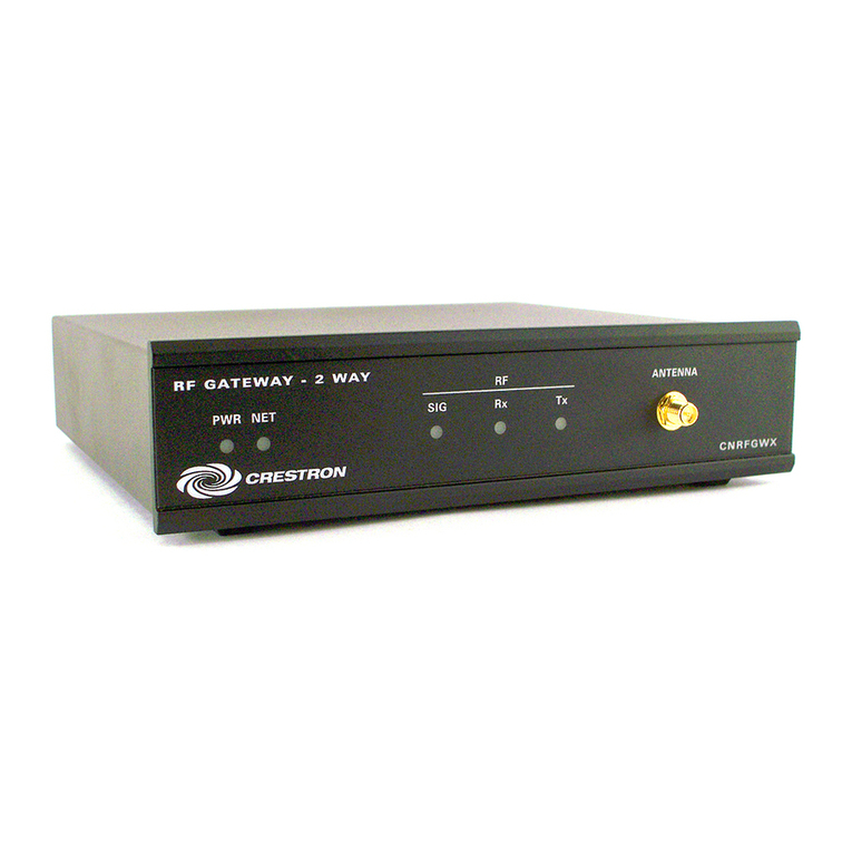 Crestron CNRFGWX User manual