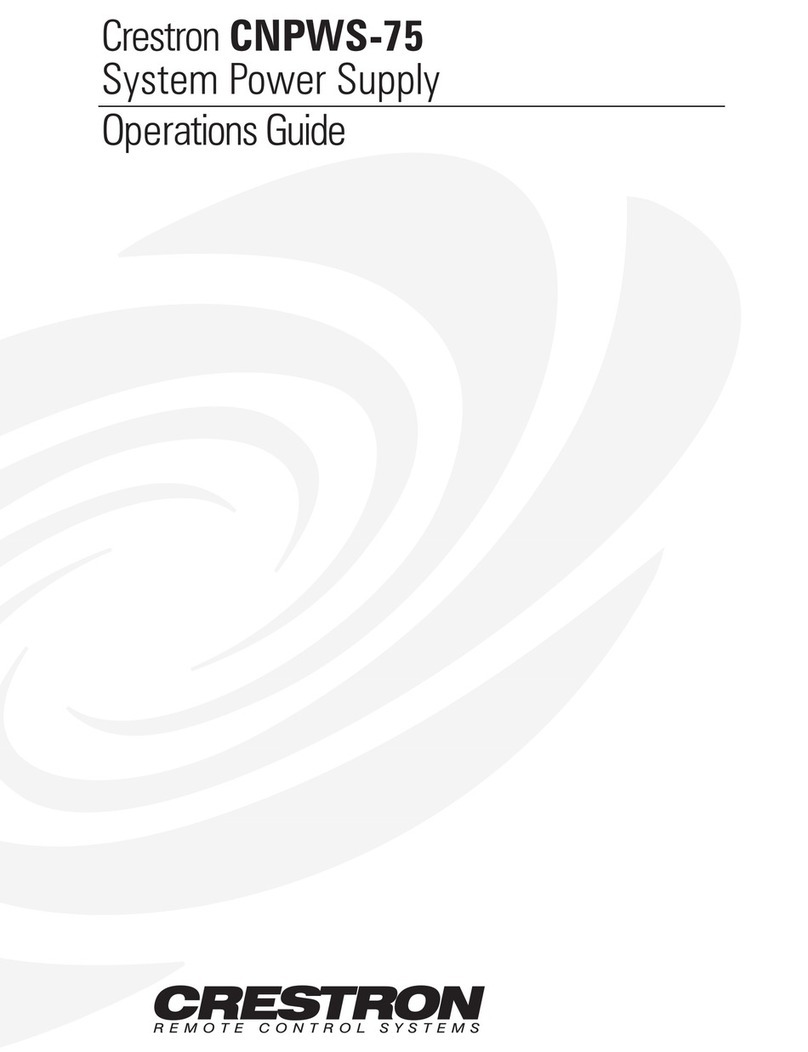 Crestron CNPWS-75 Operation guide