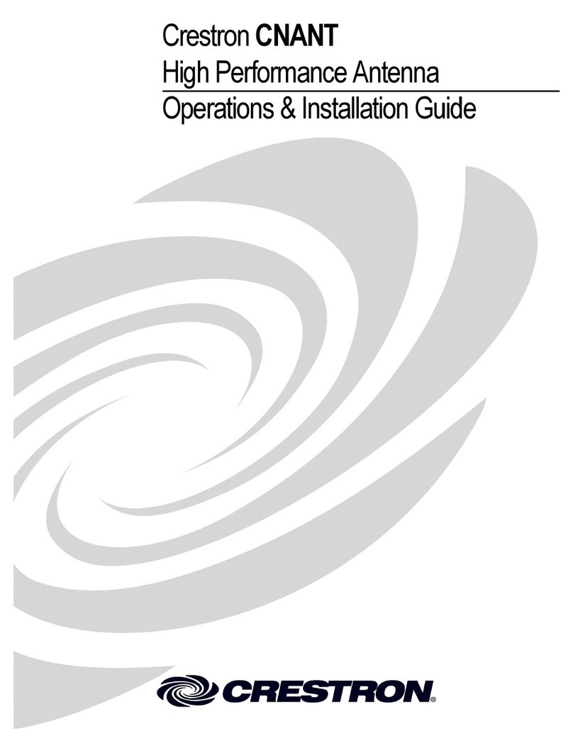 Crestron CNANT Operations & installation guide Crestron CNANT Operations & installation guide