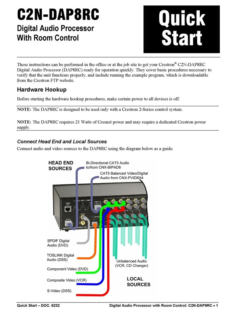 Crestron C2N-DAP8RC User manual
