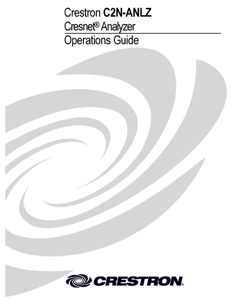 Crestron Cresnet C2N-ANLZ Operation guide