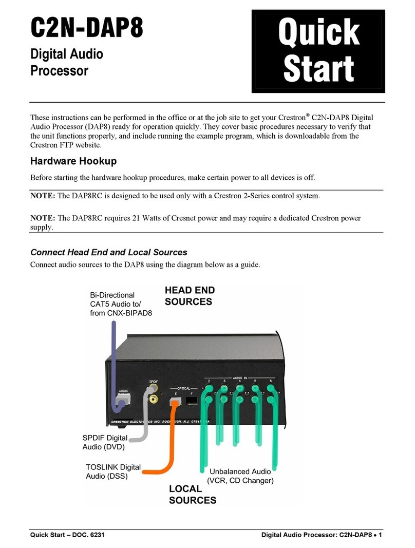 Crestron C2N-DAP8 User manual