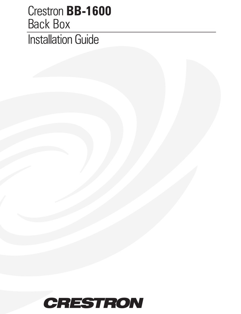 Crestron BB-1600 User manual Crestron BB-1600 User manual