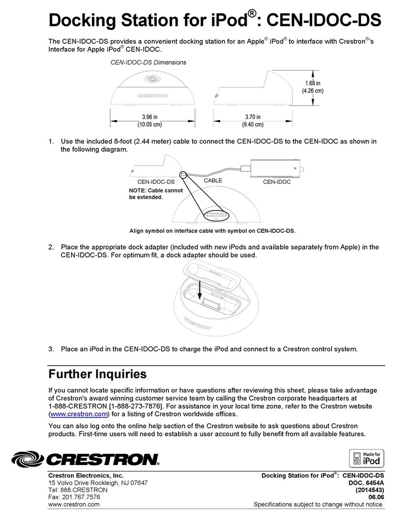 Crestron CEN-IDOC-DS User manual