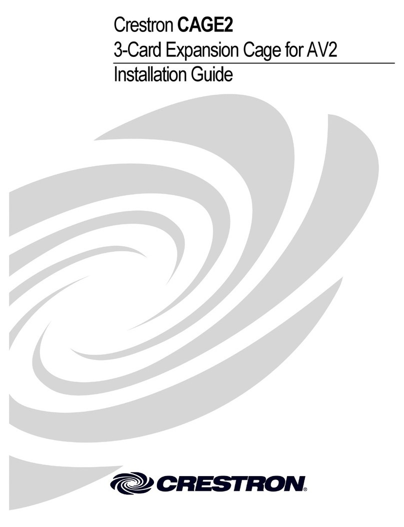 Crestron CAGE2 installation guide Crestron CAGE2 installation guide