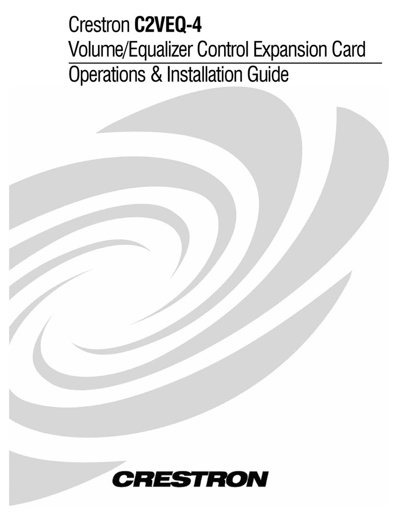Crestron C2VEQ-4 Operations & installation guide